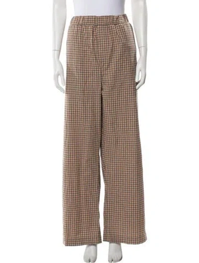 Pre-owned The Elder Statesman Plaid Print Pajama Bottoms In Neutral