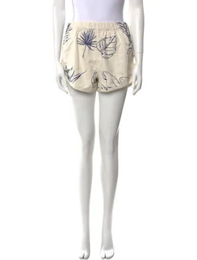 Pre-owned The Elder Statesman Printed Mini Shorts In Neutral