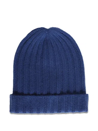 The Elder Statesman Ranger Ribbed Cashmere Beanie In Blue