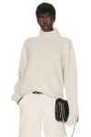 The Elder Statesman Relaxed Turtleneck Sweater In White