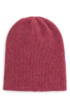 The Elder Statesman Rib Cashmere Watchman Cap In 644 Mulberry