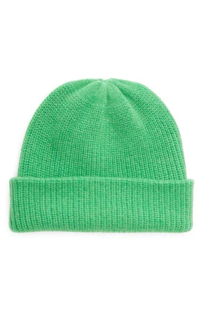 The Elder Statesman Rib Cashmere Watchman Cap In Green