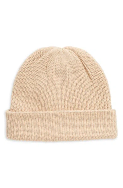 The Elder Statesman Rib Cashmere Watchman Cap In Khaki