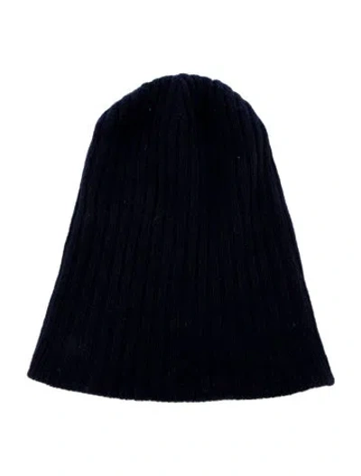Pre-owned The Elder Statesman Rib Knit Beanie In Blue