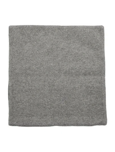 Pre-owned The Elder Statesman Rib Knit Cashmere Pillow Sham In Grey