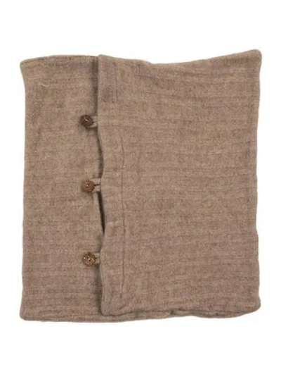 Pre-owned The Elder Statesman Rib Knit Pillow Sham In Neutrals