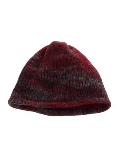 Pre-owned The Elder Statesman Ribbed Cashmere Beanie In Red