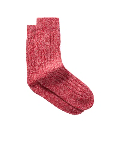 The Elder Statesman Ribbed Cashmere Socks In Brown