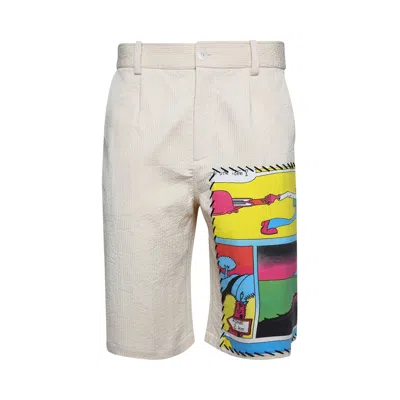 Pre-owned The Elder Statesman Ripple Pleat Virot Short 'ivory' | White | Men's Size 30