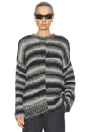 The Elder Statesman Rover Boucle Pullover Sweater In Black