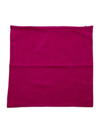 Pre-owned The Elder Statesman Satin Throw Pillow Cover In Pink