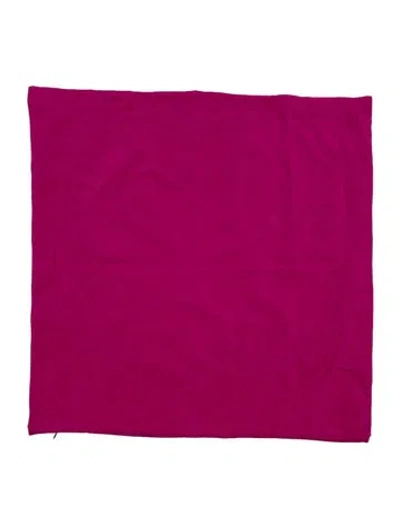 Pre-owned The Elder Statesman Satin Throw Pillow Cover In Pink