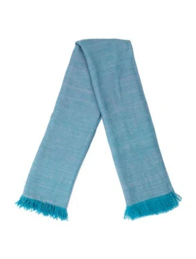 Pre-owned The Elder Statesman Scarf In Blue
