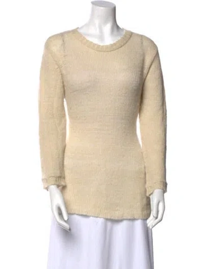 Pre-owned The Elder Statesman Scoop Neck Sweater In Neutral