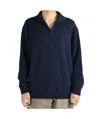 The Elder Statesman Semi-zipper Sweater In Black