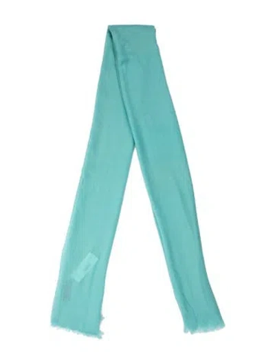 Pre-owned The Elder Statesman Silk Scarf In Blue