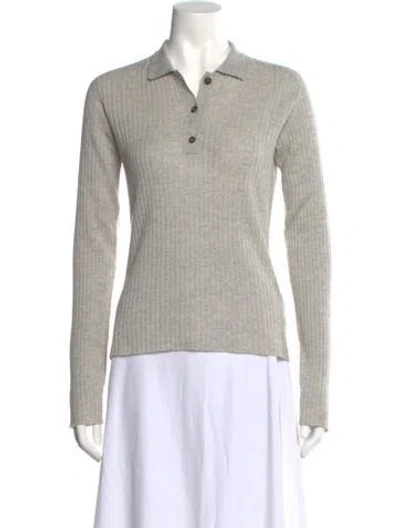 Pre-owned The Elder Statesman Silk Sweater W/ Tags In Gray