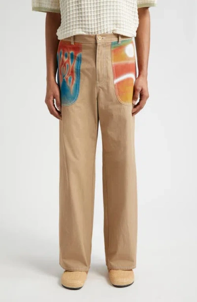 The Elder Statesman Silvano Airbrush Trust Pants In Neutrals
