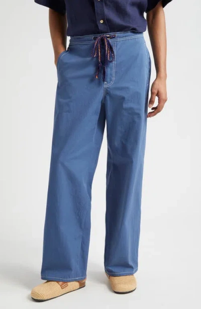 The Elder Statesman Silvano Cruiser Pants In Sea Blue