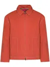 The Elder Statesman Silvano Cruiser Cotton Jacket In Orange