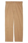 The Elder Statesman Silvano Norm Washed Cotton Pants In Khaki