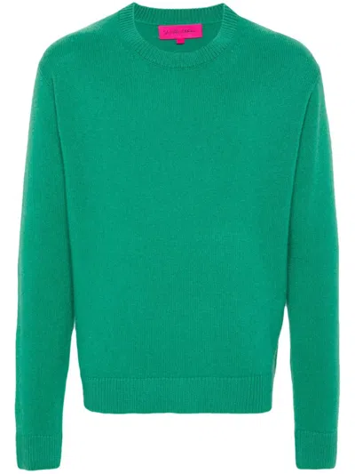 The Elder Statesman Simple Jumper In Green