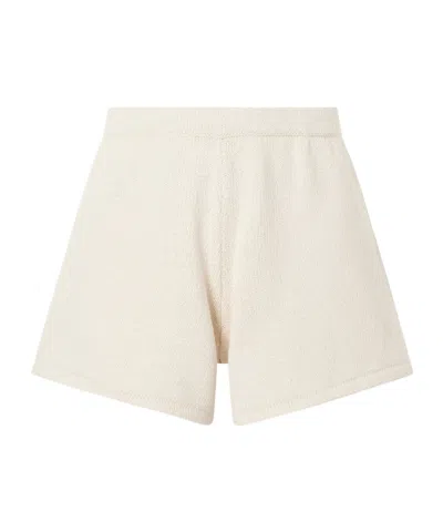 The Elder Statesman Solid Color Boxer Shorts In Neutral