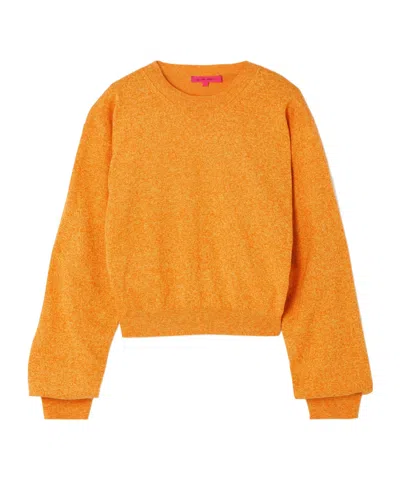 The Elder Statesman Solid-color Long-sleeve Sweater In Orange