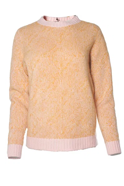 The Elder Statesman Southwest Crewneck Sweater In Orange