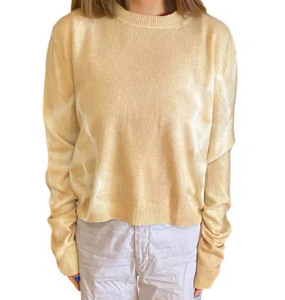 The Elder Statesman Spiral City Crewneck Sweater In Ivory/khaki In Multi