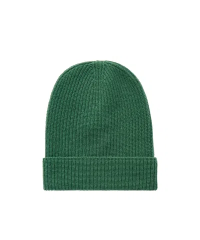 The Elder Statesman Statesman Ribbed Cashmere Beanie In Green