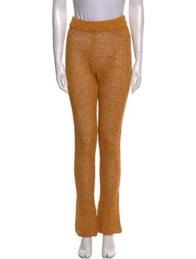 Pre-owned The Elder Statesman Straight Leg Pants In Orange