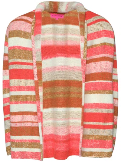 The Elder Statesman Stripe Italy Cardigan In Orange
