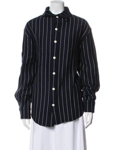 Pre-owned The Elder Statesman Striped Jacket In Blue