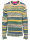 The Elder Statesman Striped Jumper In Blue