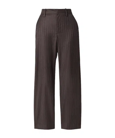 The Elder Statesman Striped Straight-leg Pants In Brown