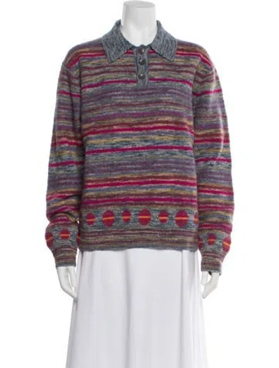 Pre-owned The Elder Statesman Striped Sweater W/ Tags In Blue