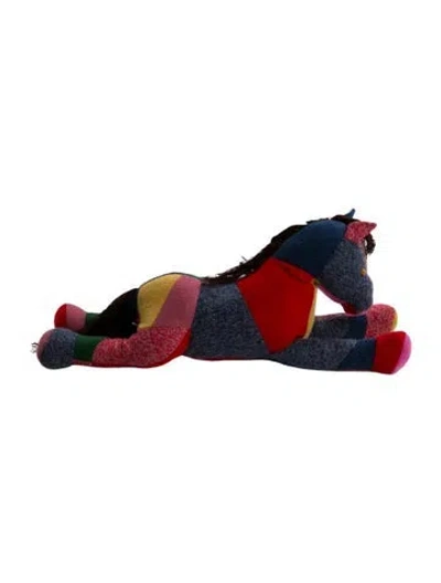 Pre-owned The Elder Statesman Stuffed Horse Plush Figure W/ Tags In Pink