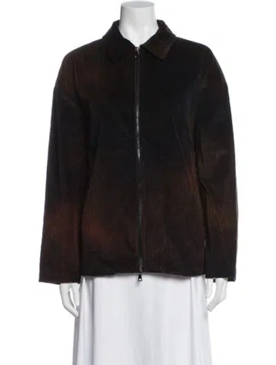Pre-owned The Elder Statesman Suede Jacket In Brown