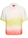 The Elder Statesman Man Shirt Off White Size M Linen In White