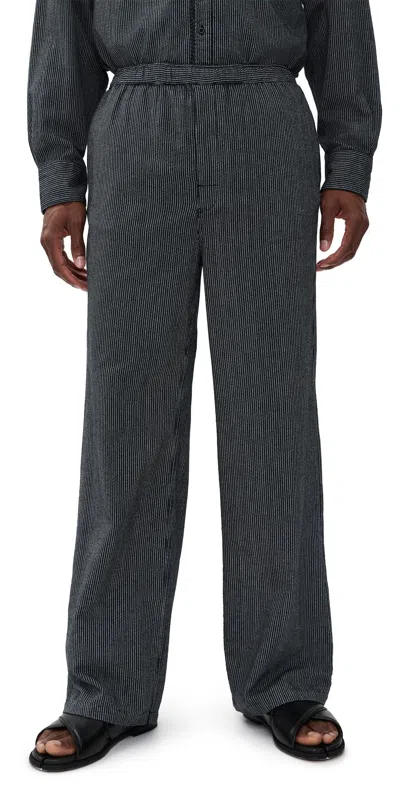 The Elder Statesman Summer Weave Boxer Pants Twilight Chevron