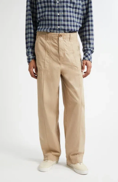 The Elder Statesman Surprise & Delight Cotton Twill Pants In Brown