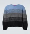 The Elder Statesman Thistle Alpaca And Wool-blend Sweater In Blue