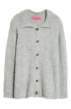 The Elder Statesman Thistle Alpaca Blend Cardigan In 50 Light Grey