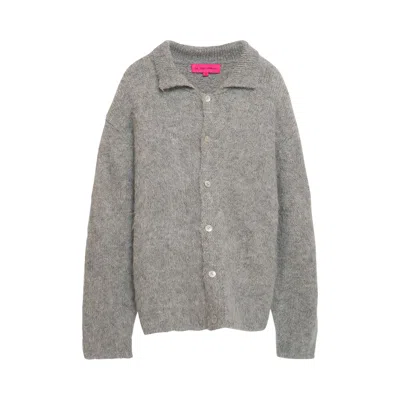 Pre-owned The Elder Statesman Thistle Button-up 'light Grey' | Men's Size M