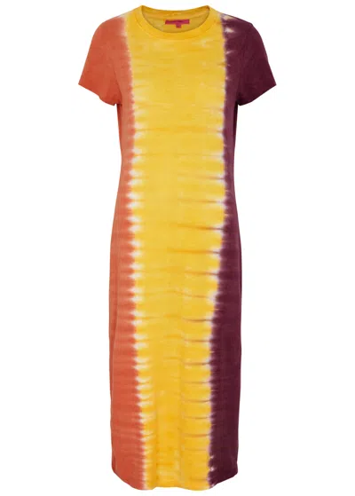 The Elder Statesman Tie-dyed Cotton-blend T-shirt Dress In Multicoloured