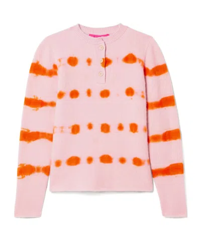 The Elder Statesman Rave Tie-dyed Brushed-cashmere Sweater In Pink