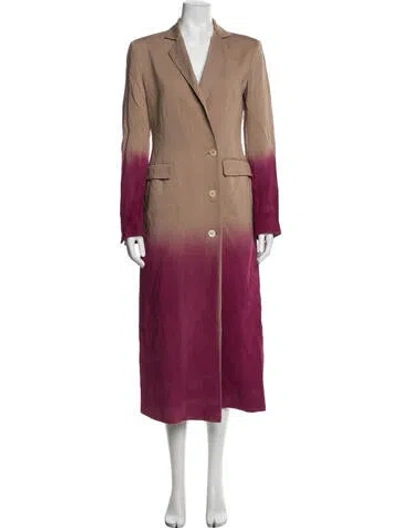 Pre-owned The Elder Statesman Tie-dye Print Coat In Neutrals