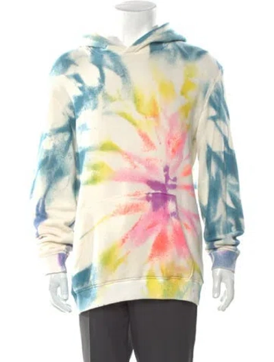 Pre-owned The Elder Statesman Tie-dye Print Crew Neck Pullover In Blue