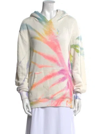 Pre-owned The Elder Statesman Tie-dye Print Crew Neck Sweatshirt In Neutral